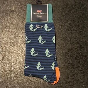 Vineyard Vines Blue and Green Mermaid Socks